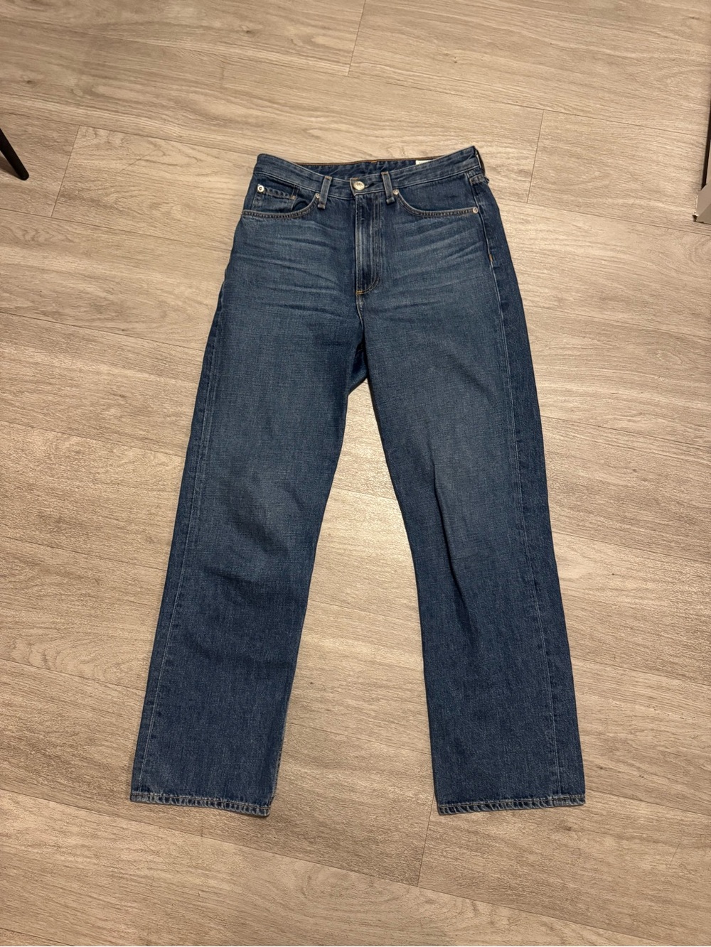 Rag n Bone - Ruth Super High-Rise Straight Leg Jeans (darker wash)
